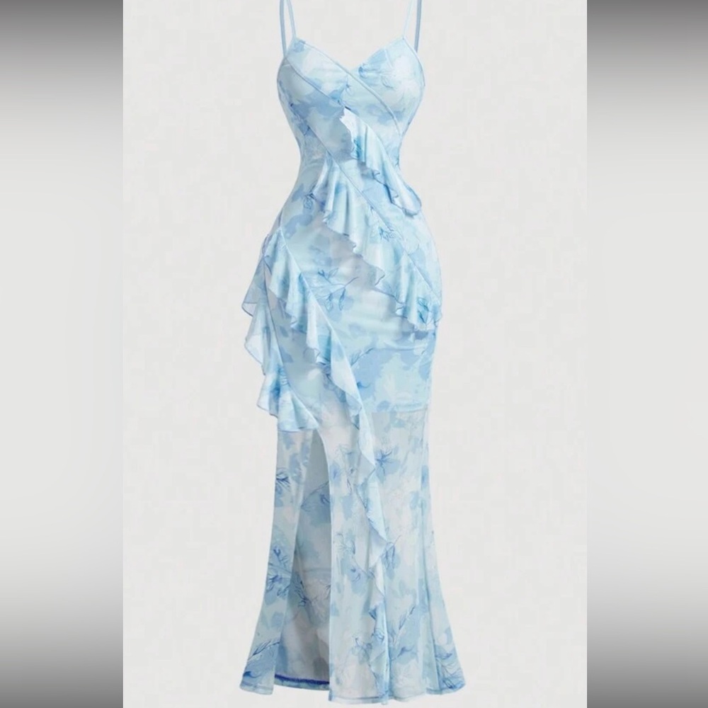 Light blue long dress